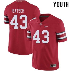 Youth Ohio State Buckeyes #43 Ryan Batsch Red Nike NCAA College Football Jersey September PFA2344KP